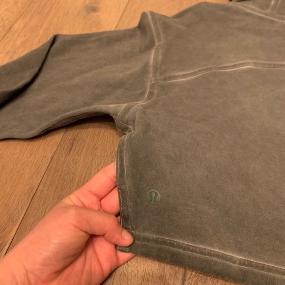 Sand Wash Algae Green All yours cropped hoodie size 4 - Picture 4 of 5